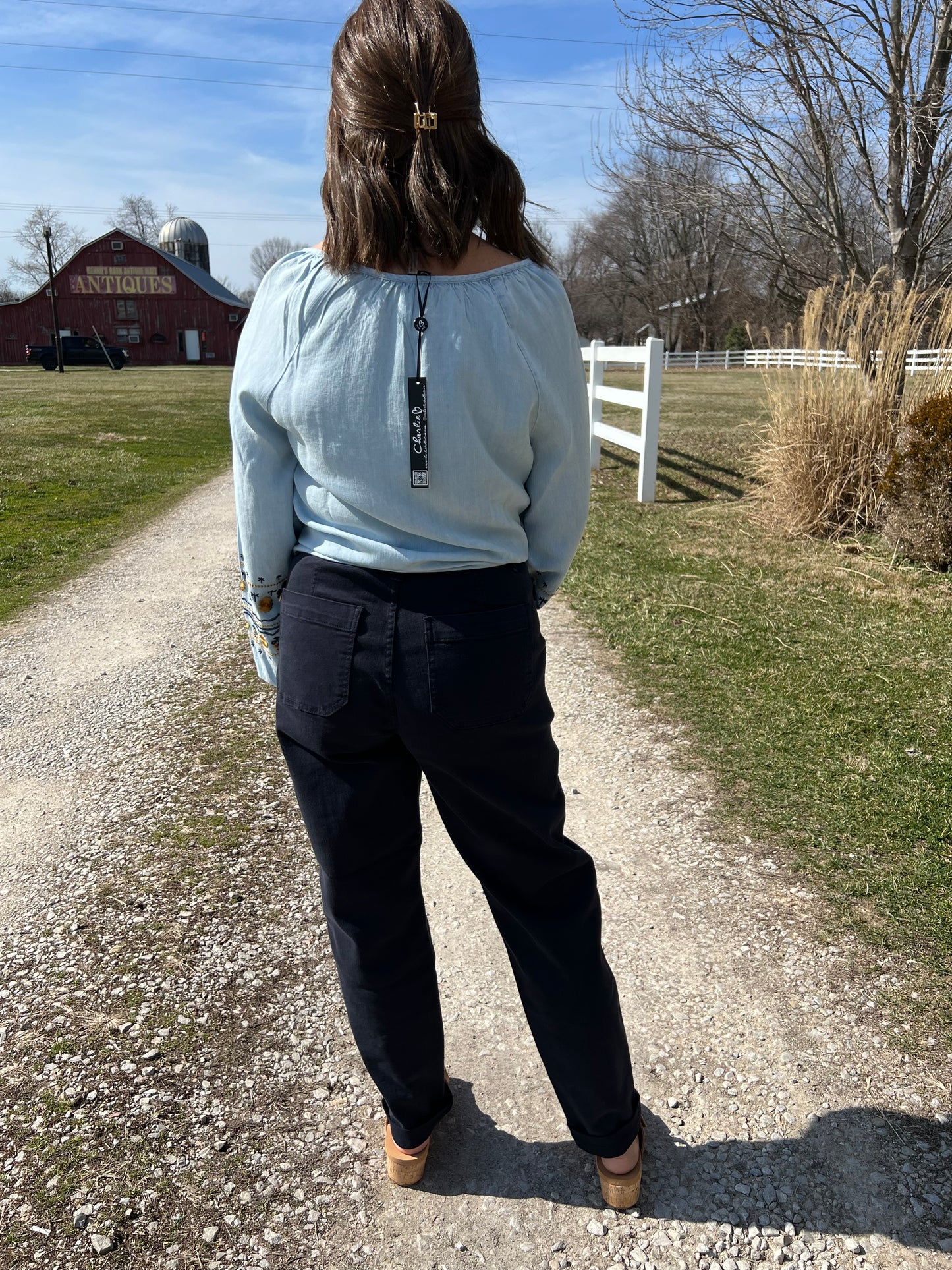 Judy Blue navy blue garment dyed joggers