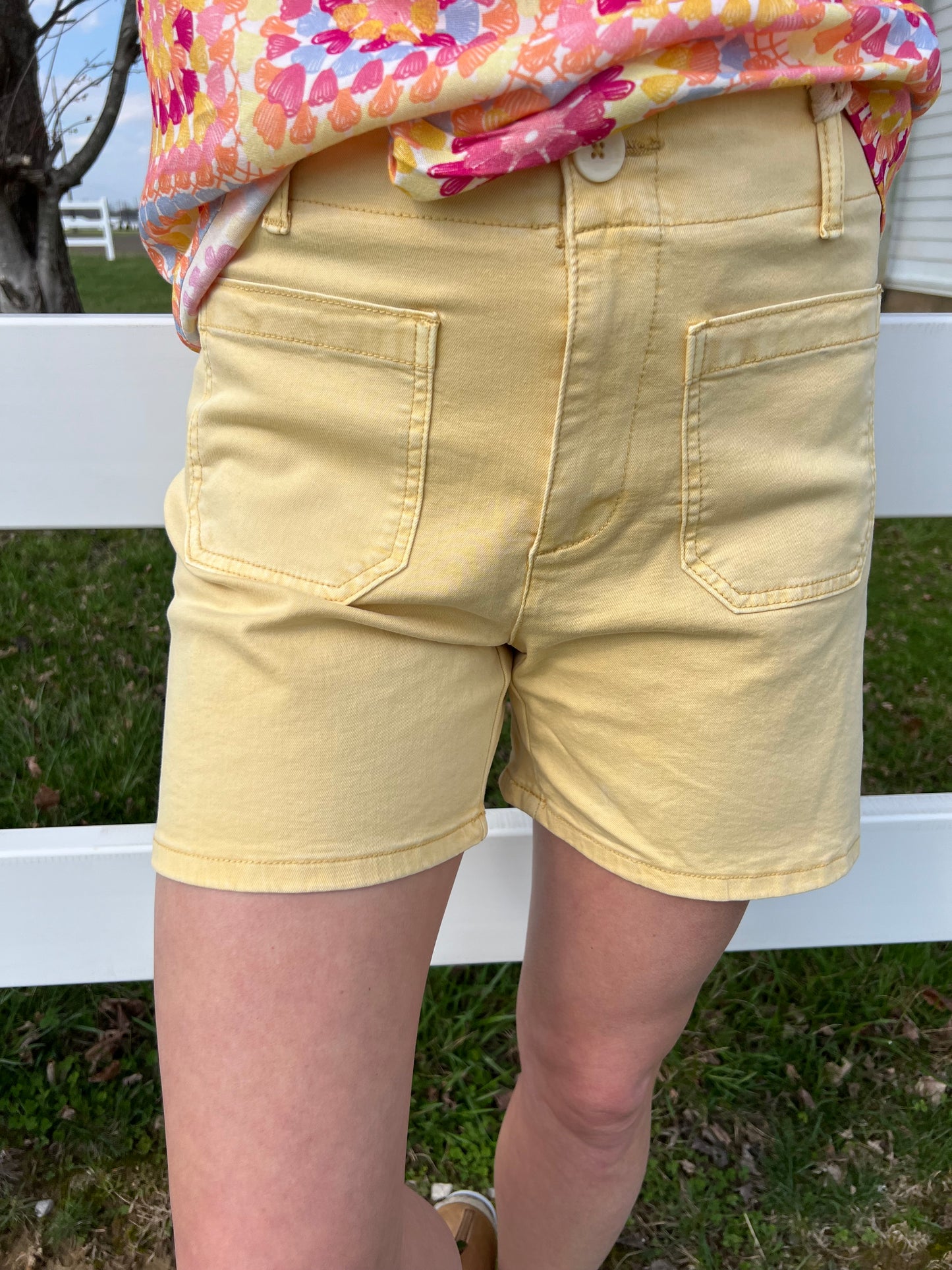 Charlie B Shorts with Patch Pockets