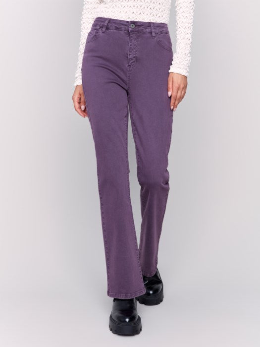 Charlie B Plum Bootcut Twill Pants