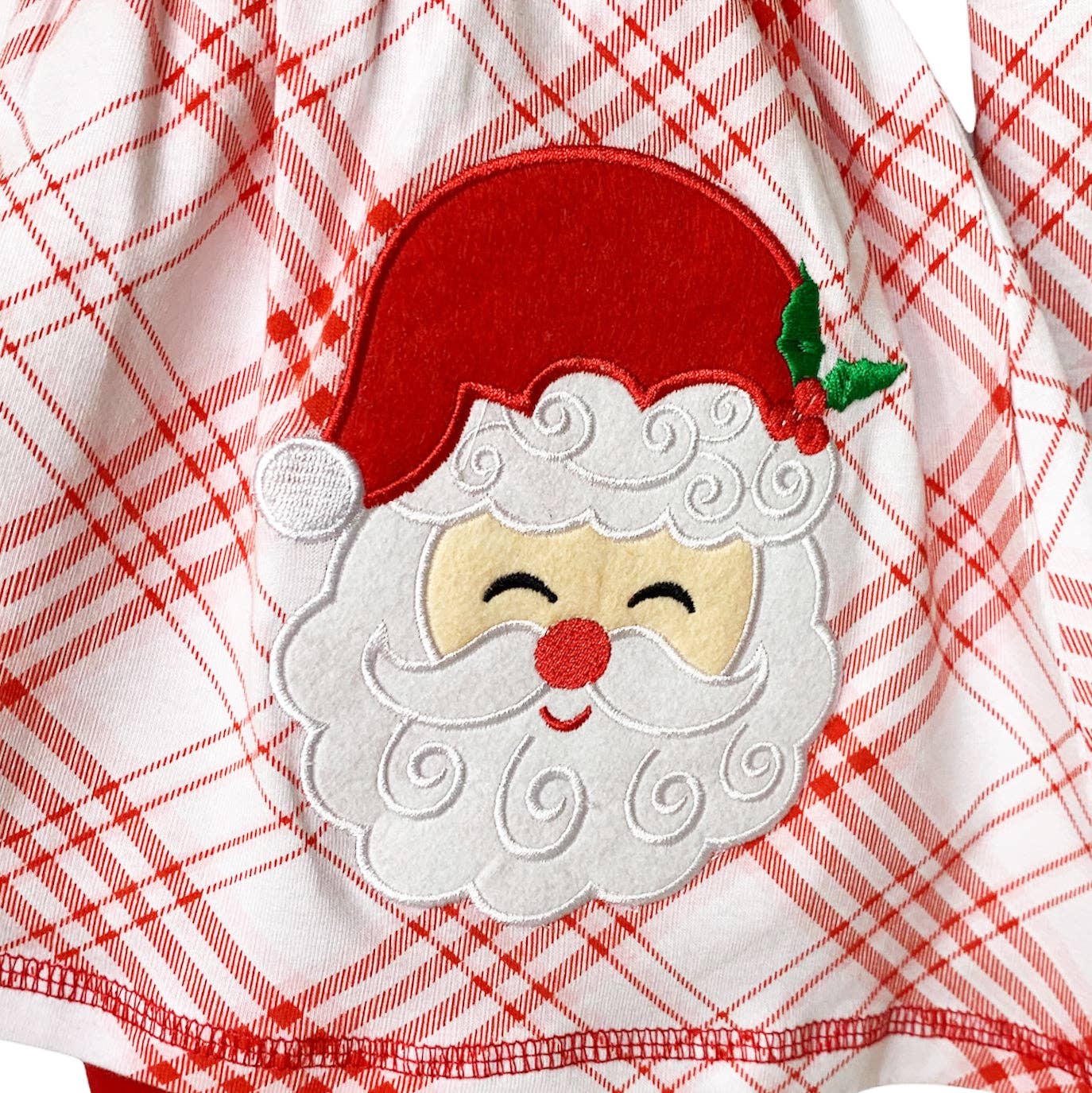 AnnLoren Red Plaid Santa Holiday Girls Christmas Outfit