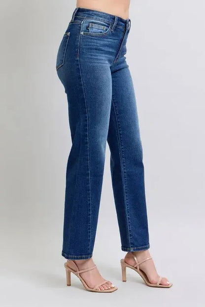 Judy Blue Jeans - Mid-rise Side Seam Detail Straight