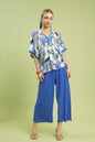 Umgee Spring Color Linen Blend Elastic Waist Bottoms