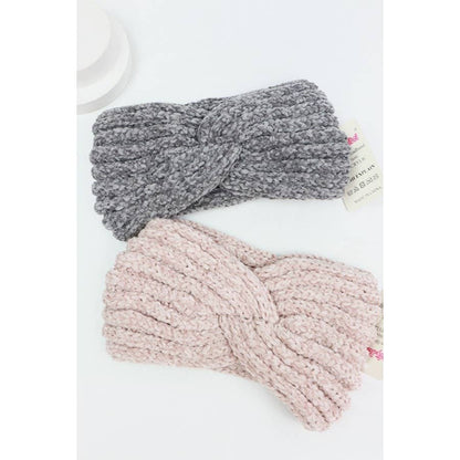 Two Tone Knit Winter Headband
