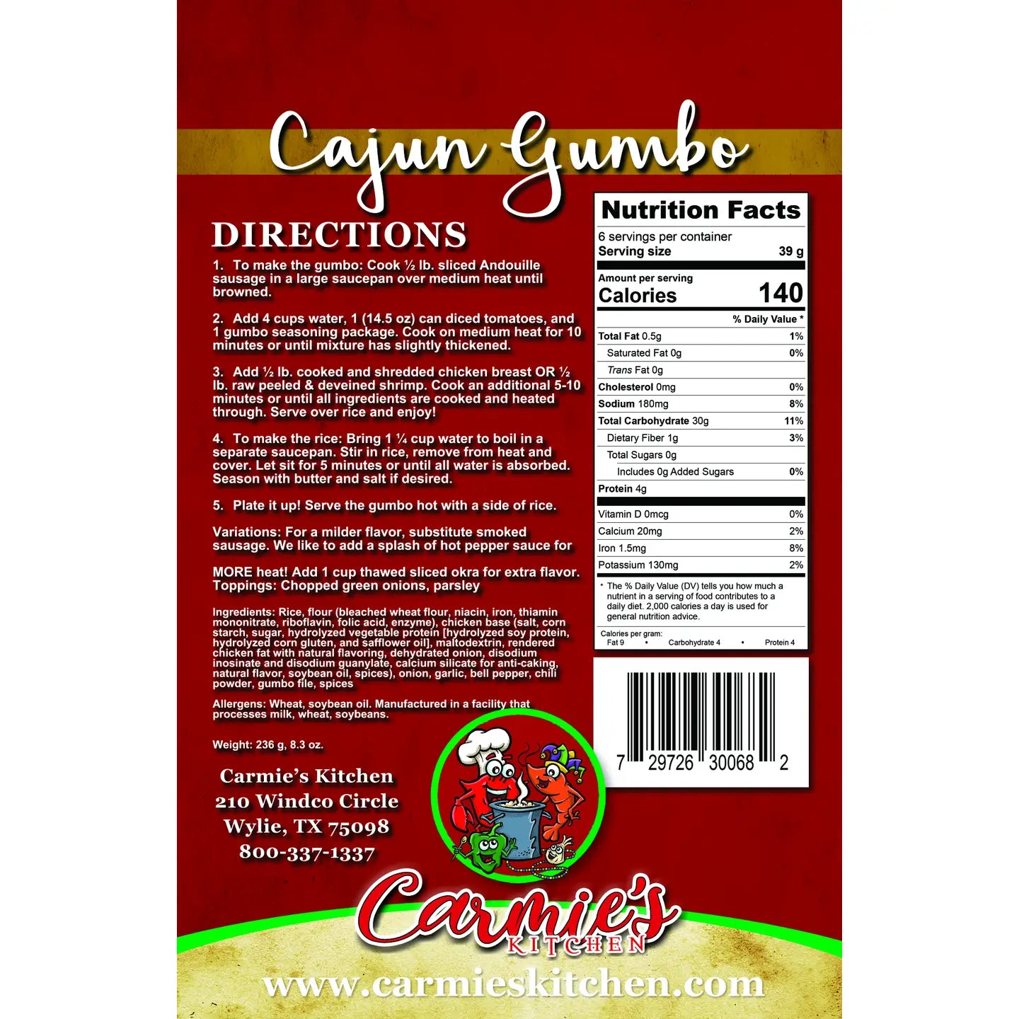 Cajun Gumbo Soup Mix