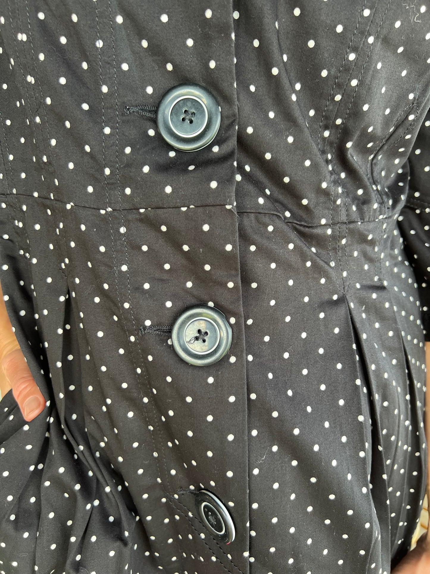 Polka Dot Pea Coat