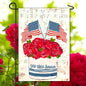 God Bless America Floral Stoneware Garden Flag