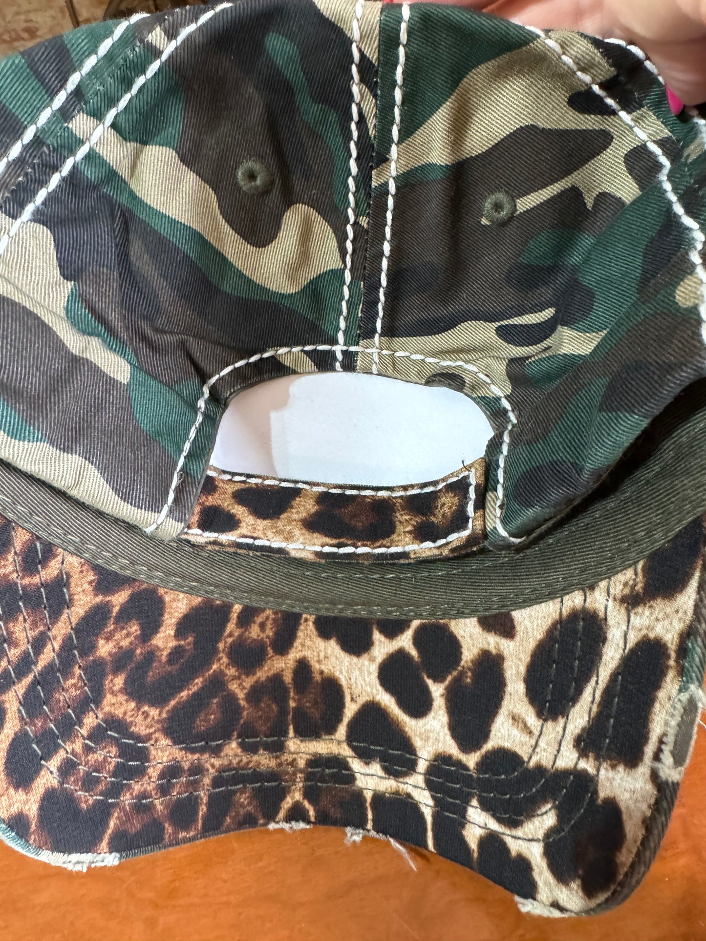 Fall baseball cap - camo and leopard