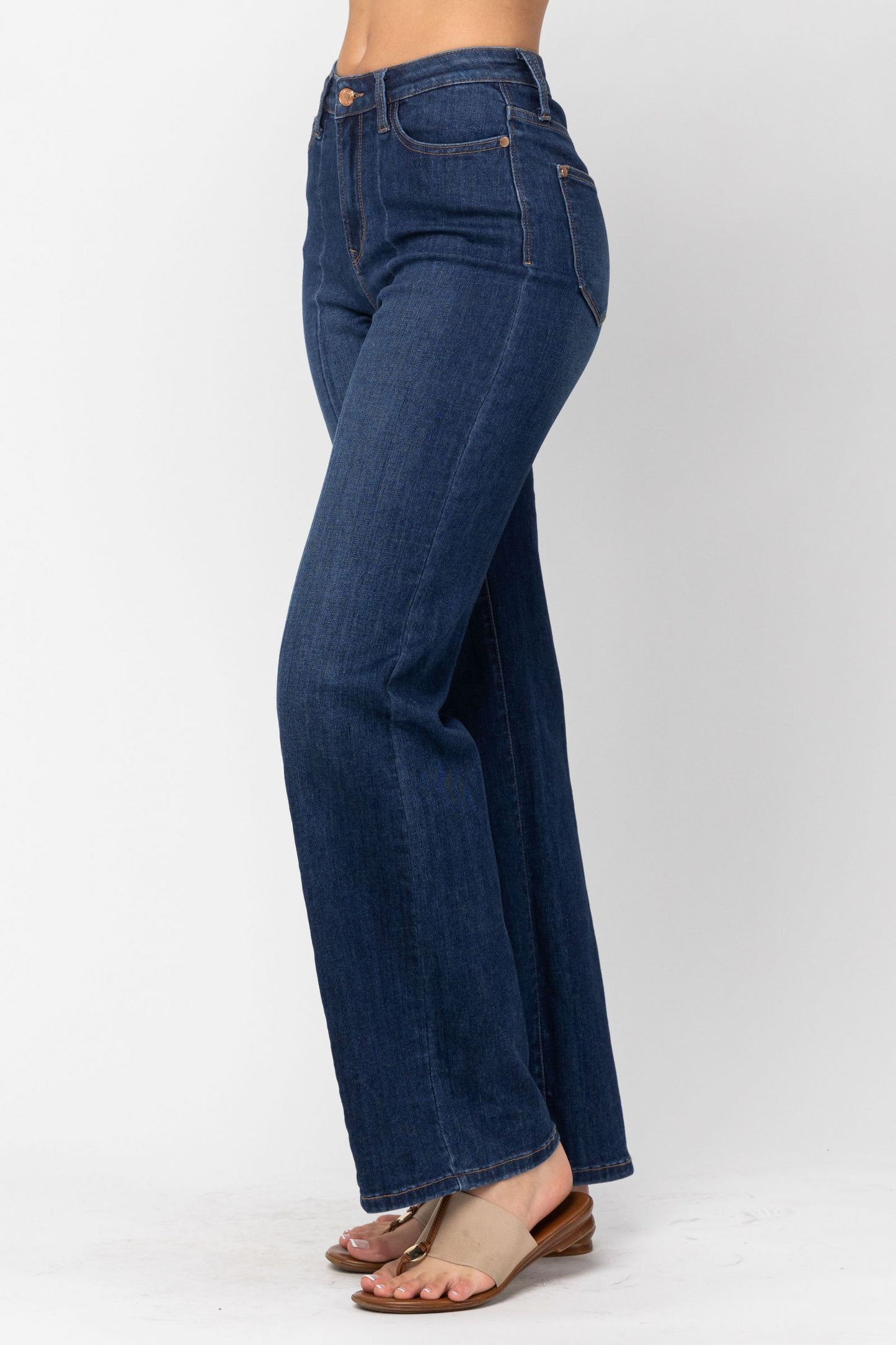 Judy Blue Front Seam Wide Leg Jeans