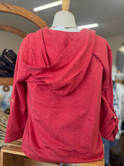 Keren Hart Red Gold Zip Up Jacket