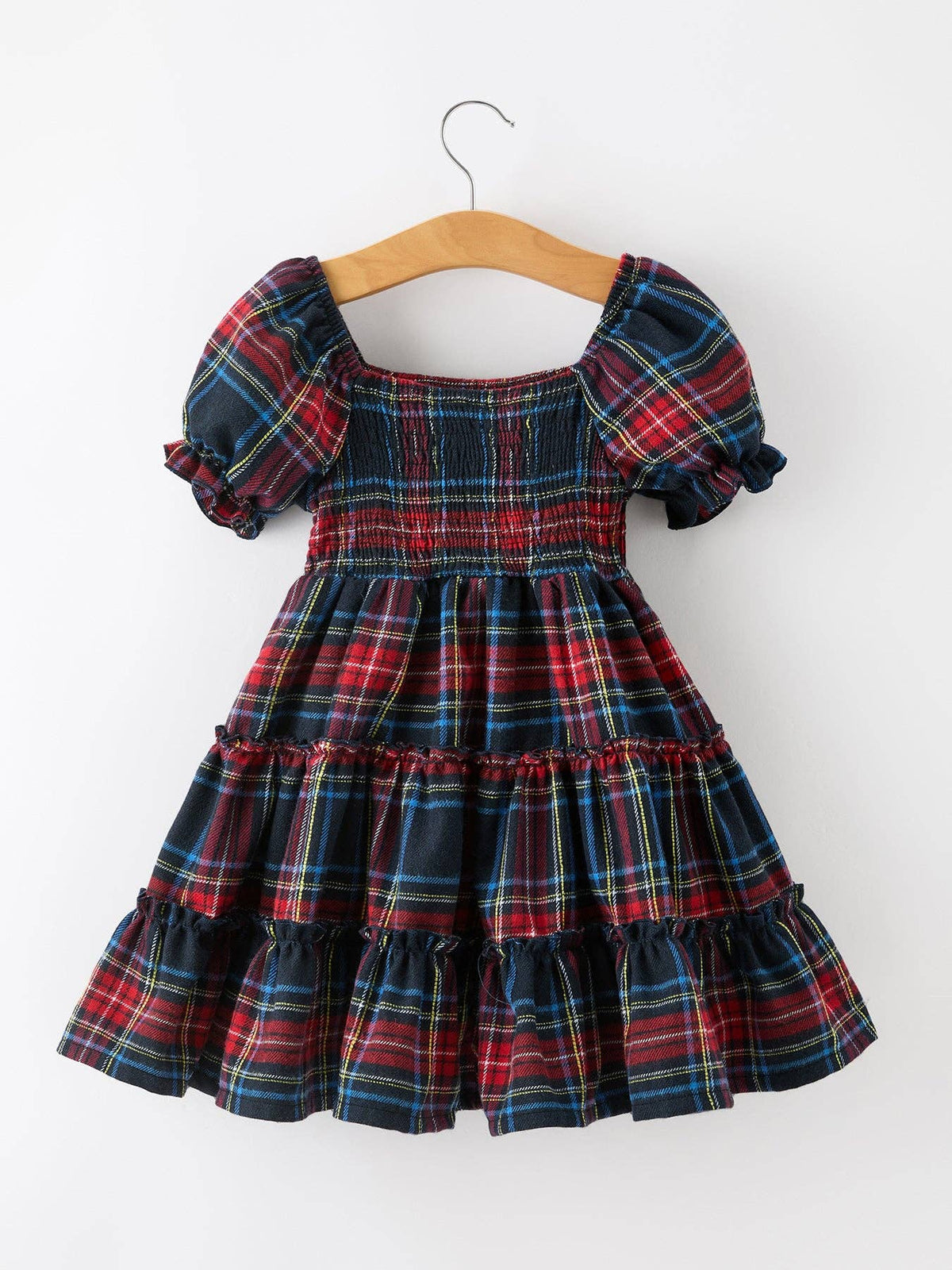 Mommy & Me Christmas Plaid Dresses & Baby Bloomer Set