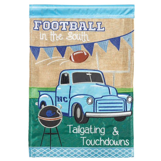 Garden Flag Burlap Tailgate Time