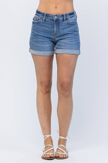 Midrise Cuffed Shorts (XL Only)