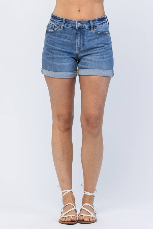Midrise Cuffed Shorts (XL Only)
