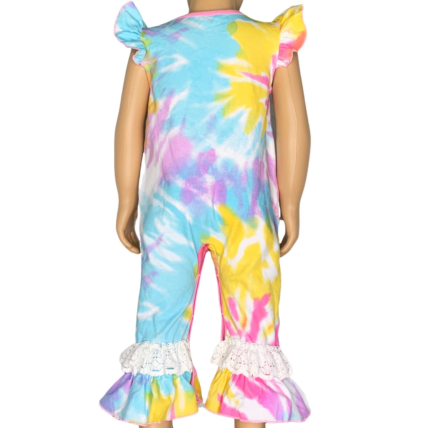 Pastel Tie Dye Baby Girls Spring Romper Easter Kids Clothes