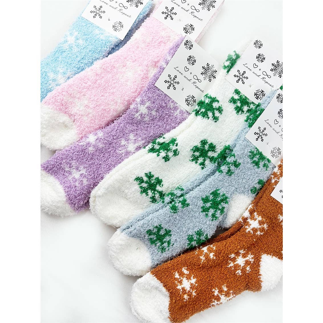 Cozy Snowflake Winter Fuzzy Socks
