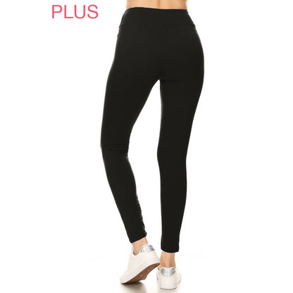 Plus Size  3" Yoga Band Buttery Soft Leggings