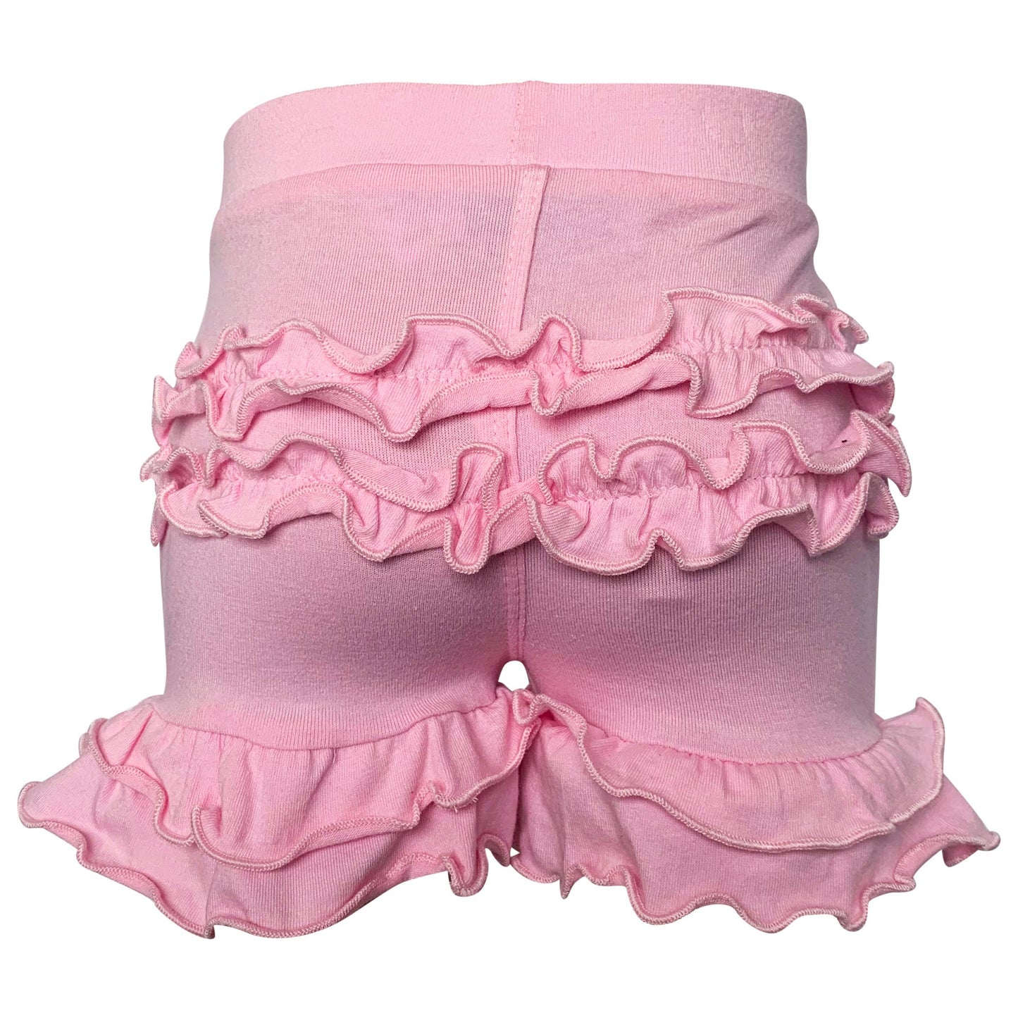 AnnLoren Pink Girls Ruffle Butt Shorts Kids Summer Clothing