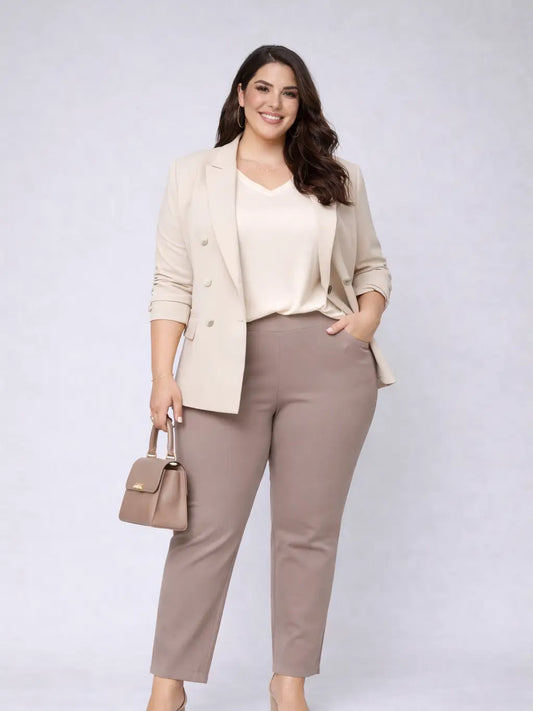 Plus Super Stretch Skinny Pant - Khaki