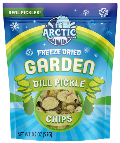 Freeze Dried Dill Pickle Chips (Less Salty)