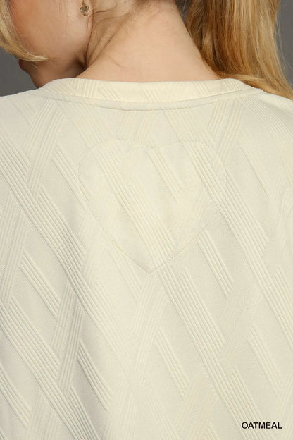 Umgee Round Neck Knit Skirt Dress - S-2X