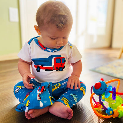 Boys Baby Shower Gift  Layette Onesie Cars Trucks sz 6-12 Mo
