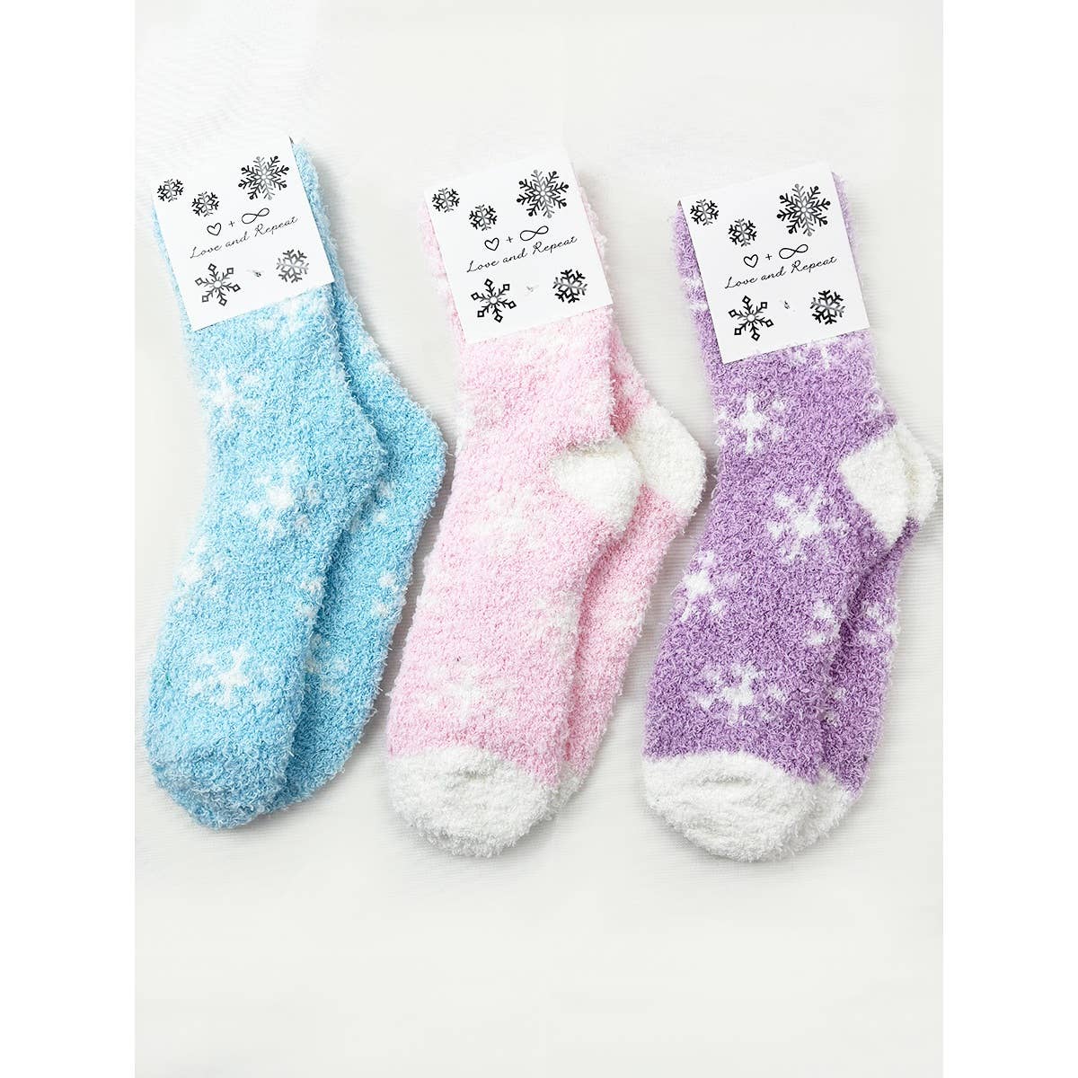 Cozy Snowflake Winter Fuzzy Socks