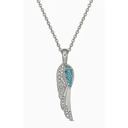 Gold Plated Angel Wings Birthstone Necklaces