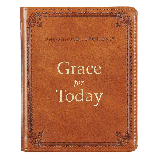 Grace for Today Brown Faux Leather One-Minute Devotions