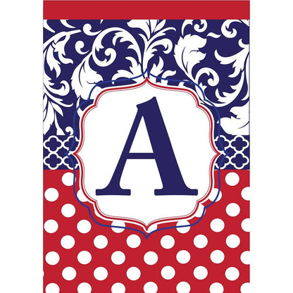 Garden - Monogram "A" Red, White & Blue