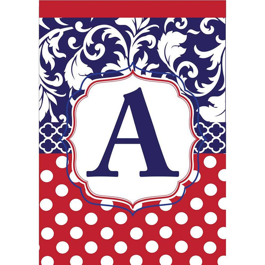 Garden - Monogram "A" Red, White & Blue