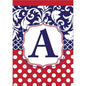 Garden - Monogram "A" Red, White & Blue