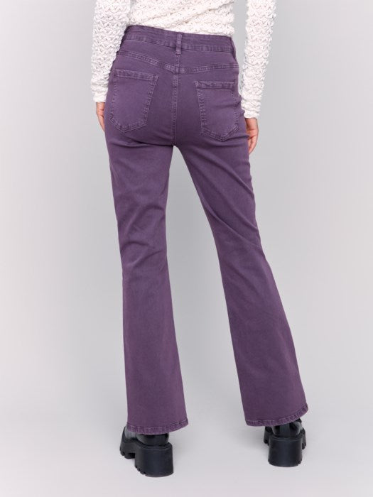 Charlie B Plum Bootcut Twill Pants