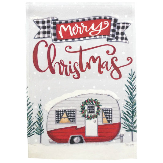 Merry Christmas Camper Garden Flag