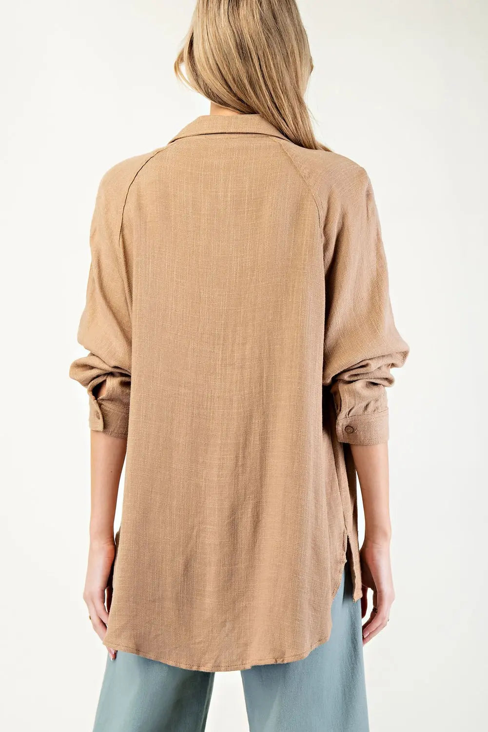 ee:some Linen button down top