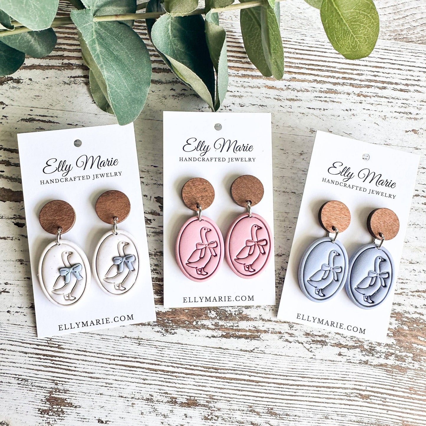 Country Goose Clay Earrings
