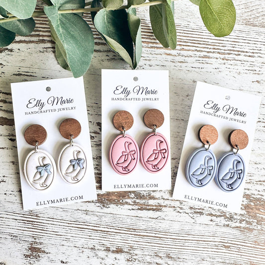 Country Goose Clay Earrings