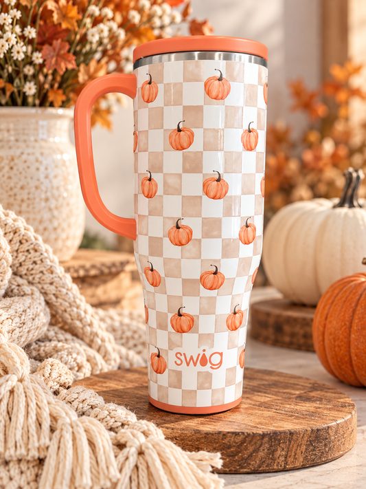 Swig 40 oz Mega Mug - Pumpkin Check