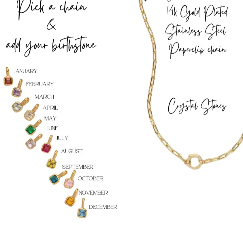 Birthstone Necklace Bar