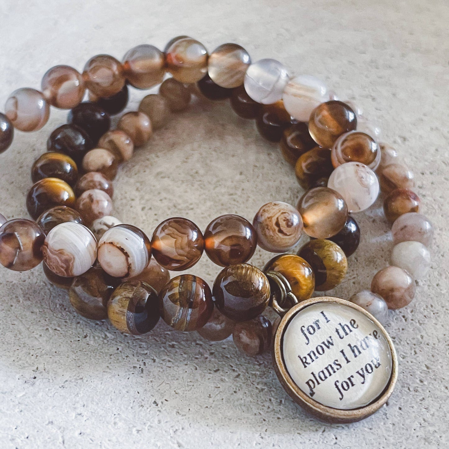 I Know The Plans Christian Bracelet Stack - Jeremiah 29:11