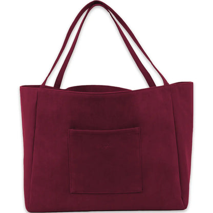 Simply Southern Zoey Burgundy Suede Tote