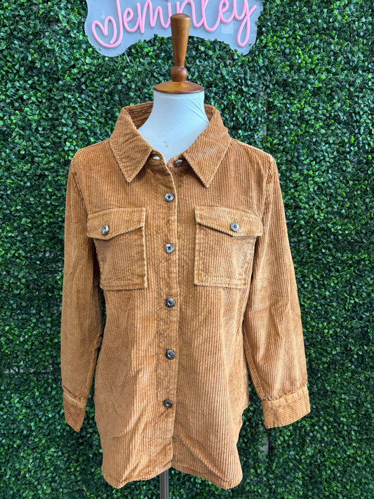 Keren Hart Carmel Corduroy Shacket