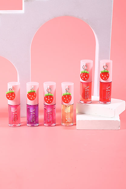 Viral TikTok Strawberry Charm Shimmery Magic Lip Gloss