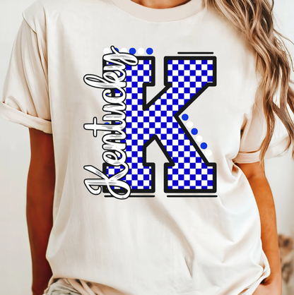 UK Kentucky Retro Checkered Tee or Sweatshirt