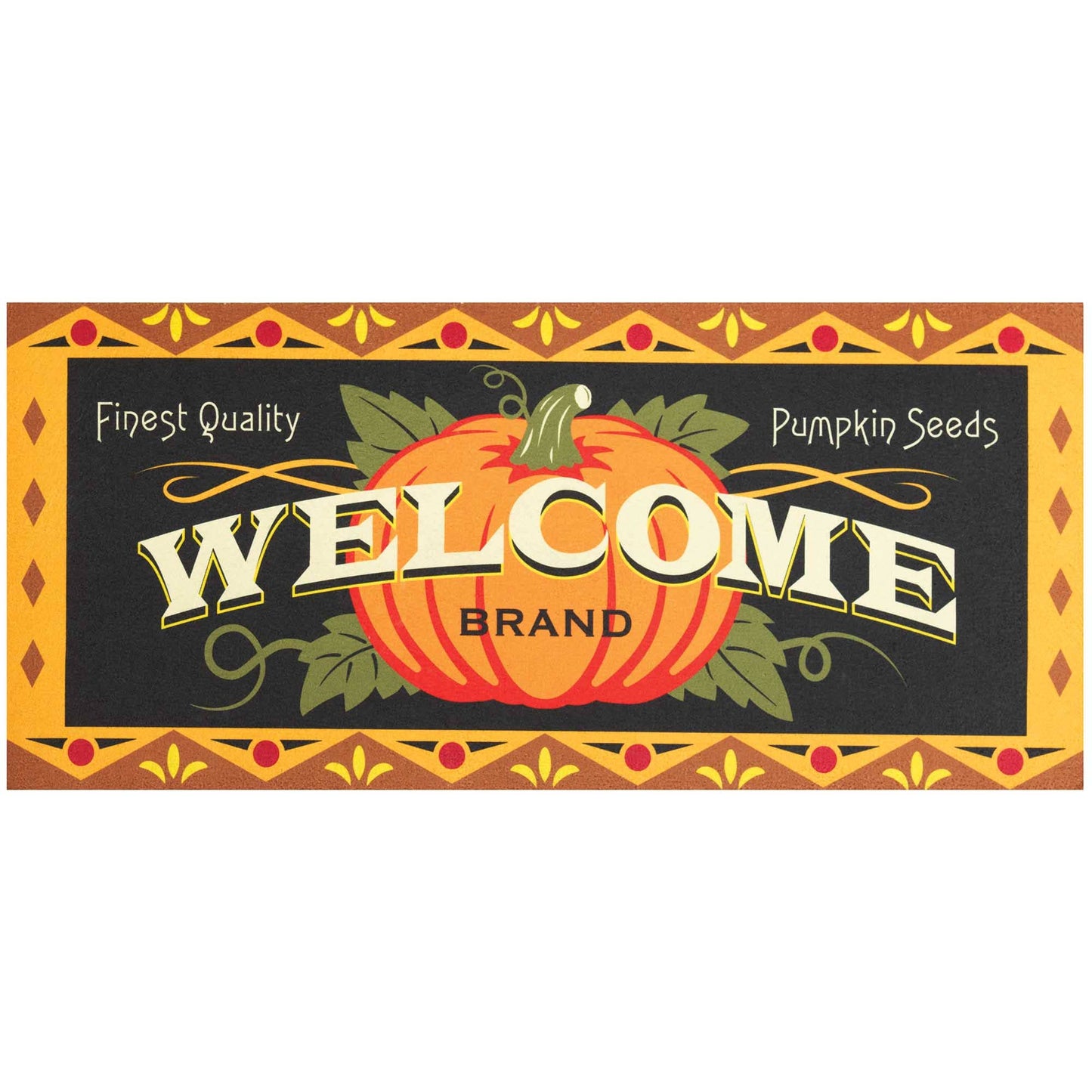 Doormat Insert Welcome Pumpkin