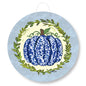 Kentucky Blue Chinoiserie Pumpkin Door Hanger