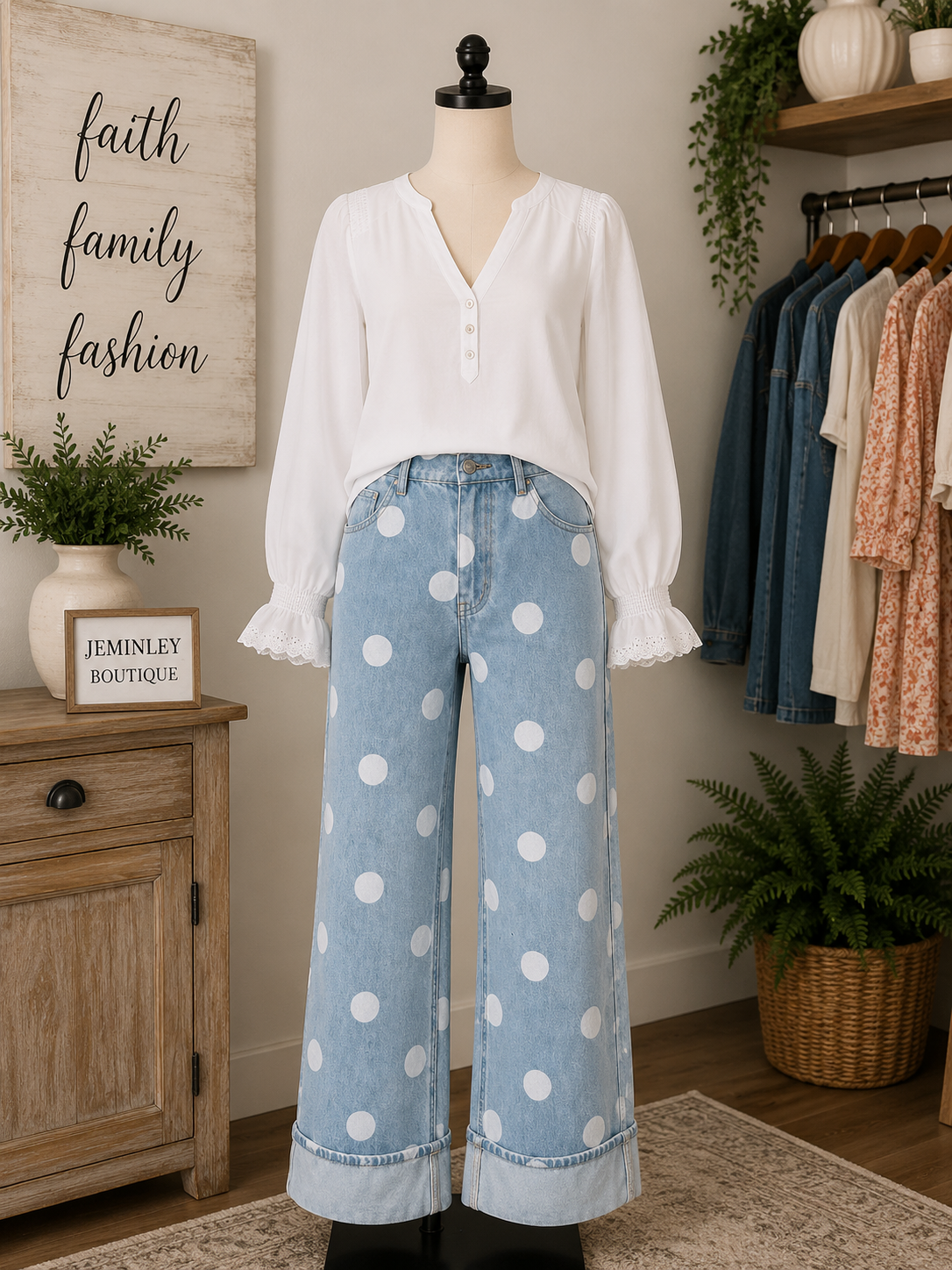 Polka Dot Jeans