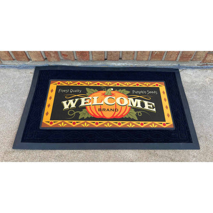 Doormat Insert Welcome Pumpkin