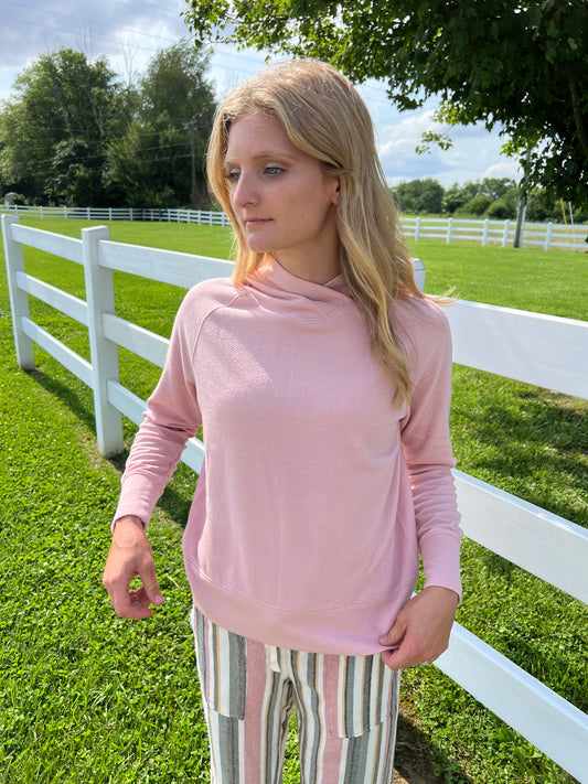 Keren Hart Blush Textured Soft Pullover