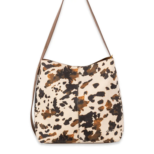 Simply Southern Natalie Suede Cow Print Bag