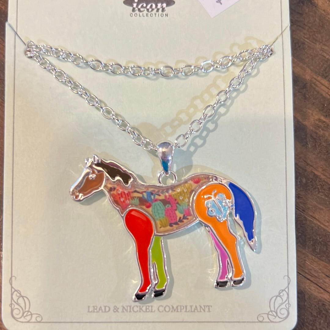 Colorful derby necklace